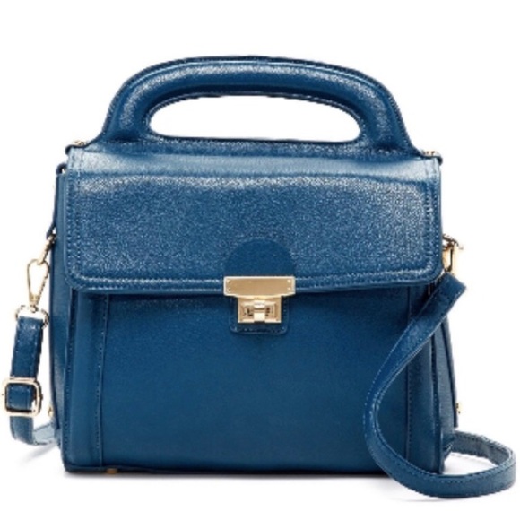 Handbags - Blue Boxy Satchel